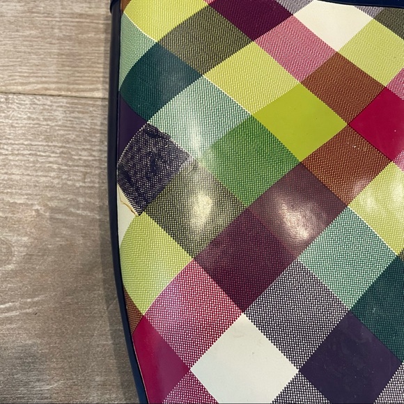 Multi Color Plaid Rain Boots - Picture 6 of 10